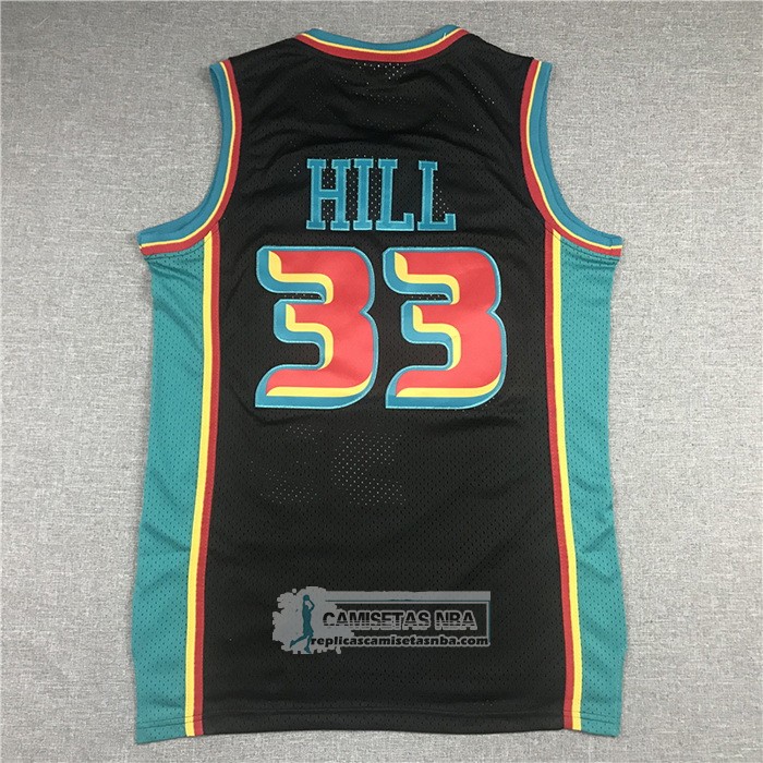Camiseta Detroit Pistons Grant Hill Mitchell & Ness 1998-99 Negro